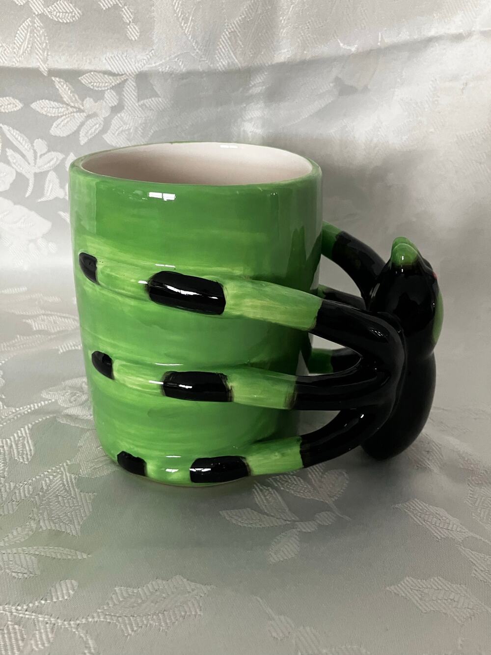 Green Halloween Spider Mug 3D Black Spider Kids Hot Chocolate Cocoa Cup
